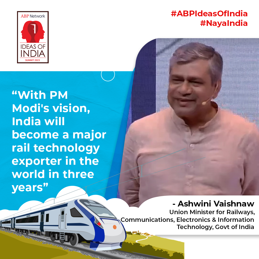 With PM Modi's vision, India will become a major rail technology exporter in the world in three years: Union Minister for Railways, Communications, Electronics & Information Technology, Govt of India, Ashwini Vaishnaw